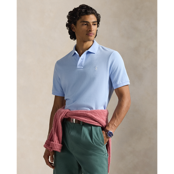 Office Blue The Iconic Classic Fit Mesh Polo Polo Ralph Lauren 7