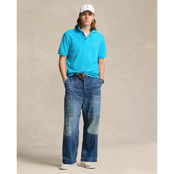 Cove Blue/Orange The Iconic Classic Fit Mesh Polo Polo Ralph Lauren 4