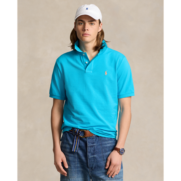 Cove Blue/Orange The Iconic Classic Fit Mesh Polo Polo Ralph Lauren 1