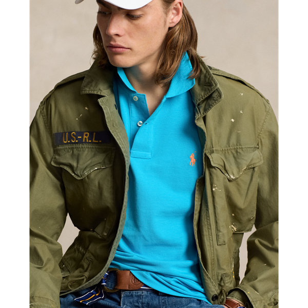 Cove Blue/Orange The Iconic Classic Fit Mesh Polo Polo Ralph Lauren 7