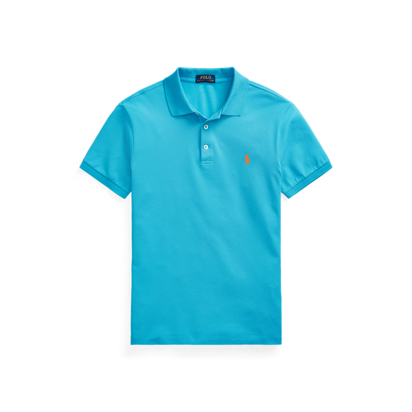 Cove Blue/Orange The Iconic Classic Fit Mesh Polo Polo Ralph Lauren 2