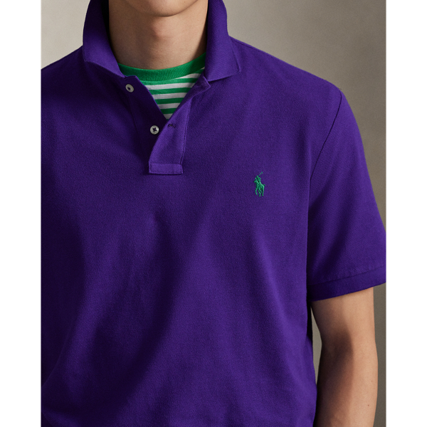 Chalet Purple / Green The Iconic Classic Fit Mesh Polo Polo Ralph Lauren 6