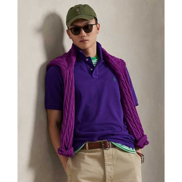 Chalet Purple / Green The Iconic Classic Fit Mesh Polo Polo Ralph Lauren 7