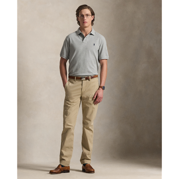 Andover Heather/Navy The Iconic Classic Fit Mesh Polo Polo Ralph Lauren 4