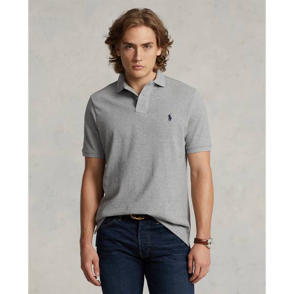 Andover Heather/Navy The Iconic Mesh Polo Shirt Polo Ralph Lauren 1