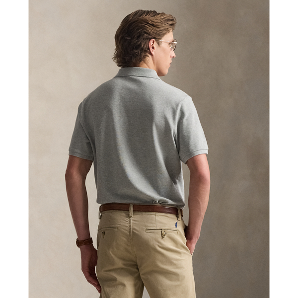 Andover Heather/Navy The Iconic Classic Fit Mesh Polo Polo Ralph Lauren 5