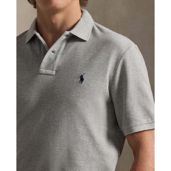Andover Heather/Navy The Iconic Classic Fit Mesh Polo Polo Ralph Lauren 6
