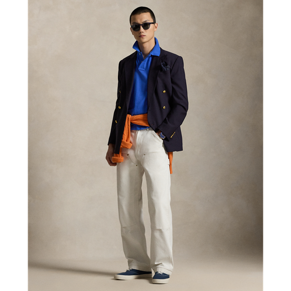 New Iris Blue/Orange The Iconic Classic Fit Mesh Polo Polo Ralph Lauren 4