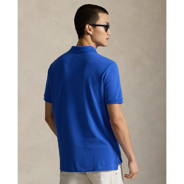 New Iris Blue/Orange The Iconic Classic Fit Mesh Polo Polo Ralph Lauren 5