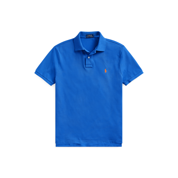 New Iris Blue/Orange The Iconic Classic Fit Mesh Polo Polo Ralph Lauren 2