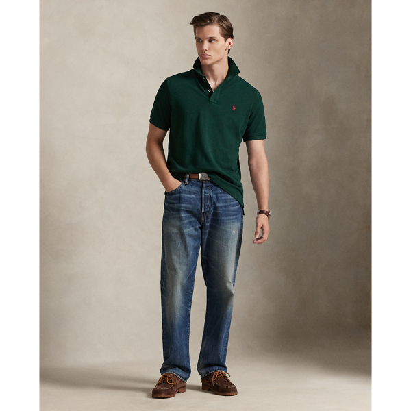 College Green / Burgundy The Iconic Classic Fit Mesh Polo Polo Ralph Lauren 4
