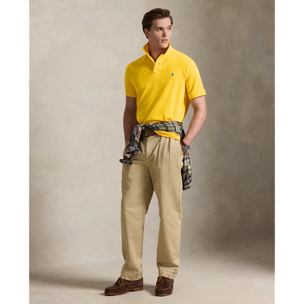 Yellowfin/Bright Blue The Iconic Classic Fit Mesh Polo Polo Ralph Lauren 4