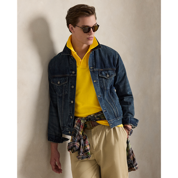 Yellowfin/Bright Blue The Iconic Classic Fit Mesh Polo Polo Ralph Lauren 7