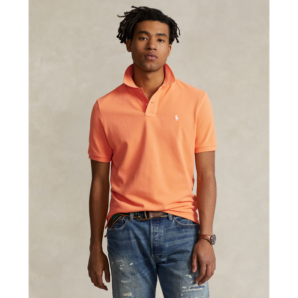 Key West Orange/White The Iconic Mesh Polo Shirt Polo Ralph Lauren 1