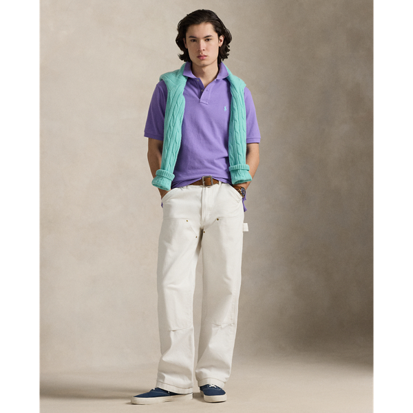 Cactus Purple The Iconic Classic Fit Mesh Polo Polo Ralph Lauren 4