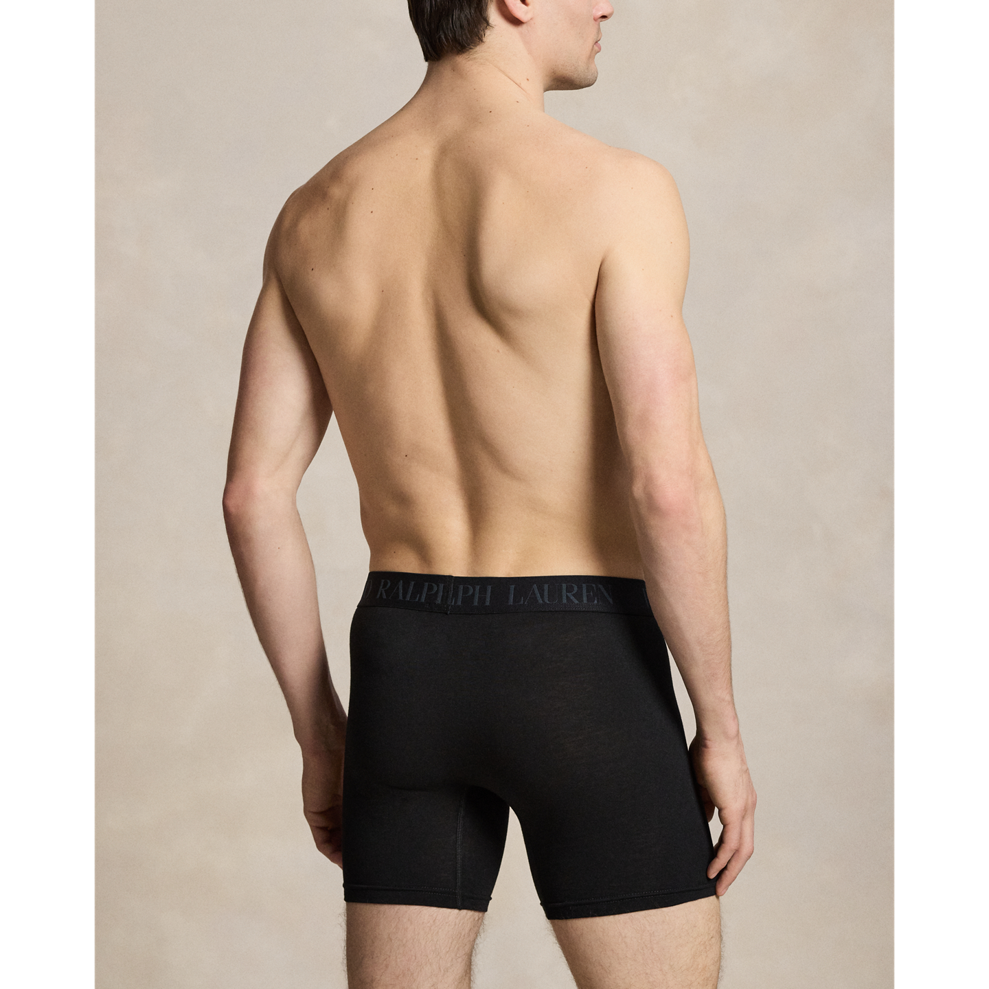 Трусы-боксеры для мужчин, хлопок, модал, 3 шт. — Ralph Lauren, цвет: Чёрный — фото 2