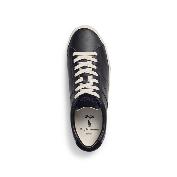 Black Sayer Calfskin Trainer Polo Ralph Lauren 4