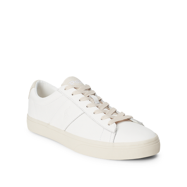 White Sayer Calfskin Trainer Polo Ralph Lauren 2