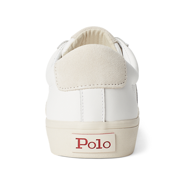 White Sayer Calfskin Trainer Polo Ralph Lauren 3