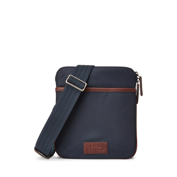 Leather-Trimmed Crossbody Bag