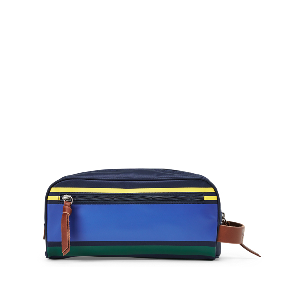 Navy/Yellow/Green Polo Stripe Travel Case Polo Ralph Lauren 3