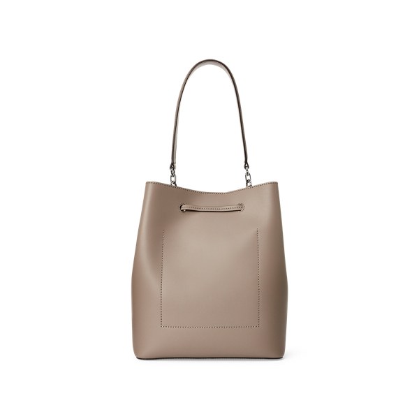 Taupe/Porcini Medium Debby Drawstring Bag Lauren 4