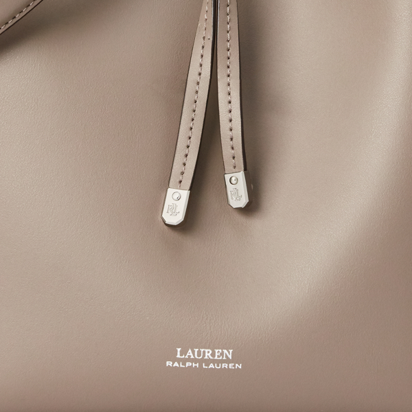 Taupe/Porcini Medium Debby Drawstring Bag Lauren 6
