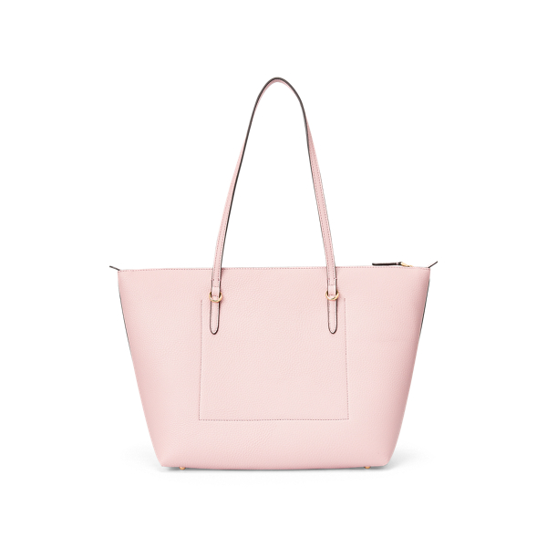 Mellow Pink Pebble Grain Faux-Leather Tote Lauren 4