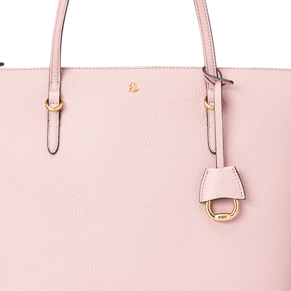 Mellow Pink Pebble Grain Faux-Leather Tote Lauren 6