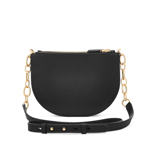 Black Leather Medium Crossbody Lauren 4