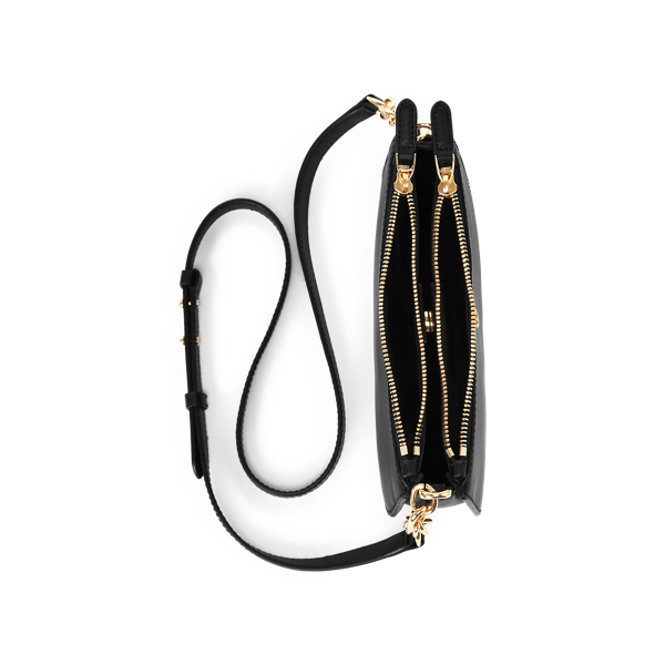 Black Leather Medium Crossbody Lauren 5