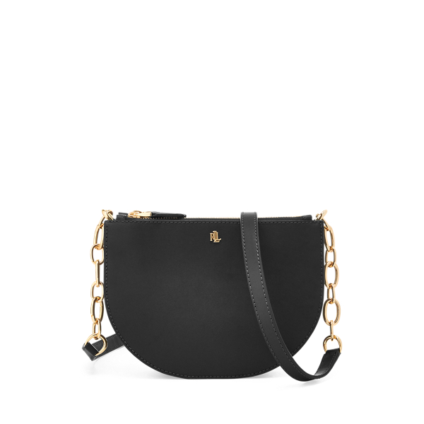 Black Leather Medium Crossbody Lauren 1