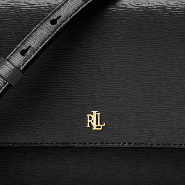 Black Leather Medium Crossbody Bag Lauren 5
