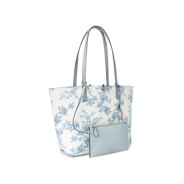 Garden Floral/Sky Faux-Leather Reversible Tote Lauren 2