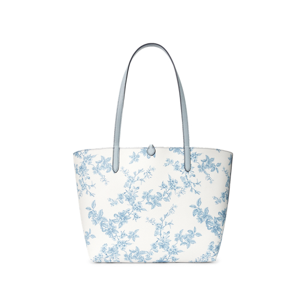 Garden Floral/Sky Faux-Leather Reversible Tote Lauren 3