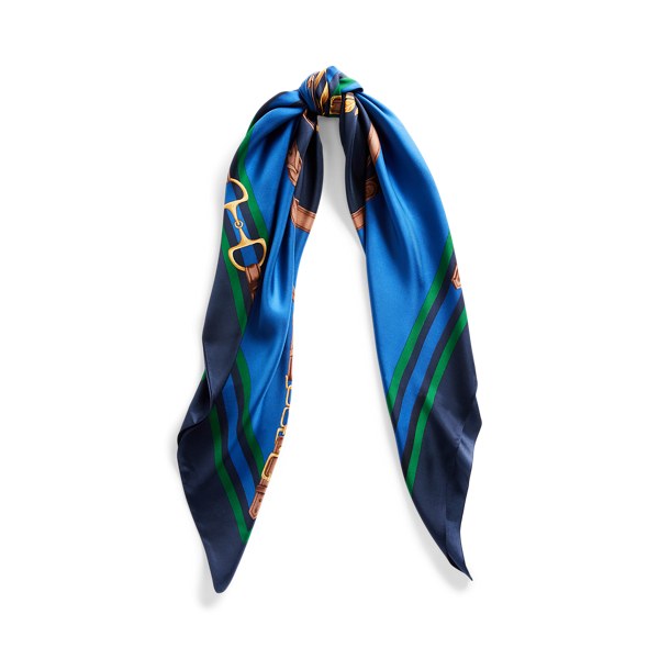 Foulard Sandra in seta con motivo equestre