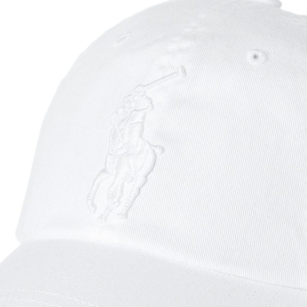 White/White Big Pony Chino Ball Cap Polo Ralph Lauren 3