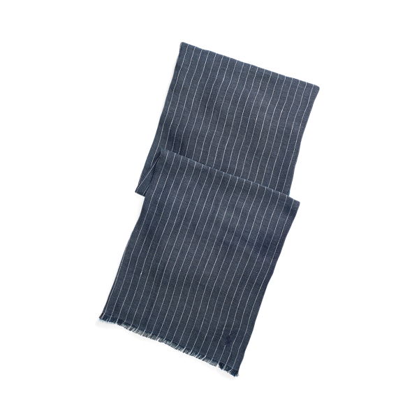 Sciarpa gessata in cotone e lino Polo Ralph Lauren in 1