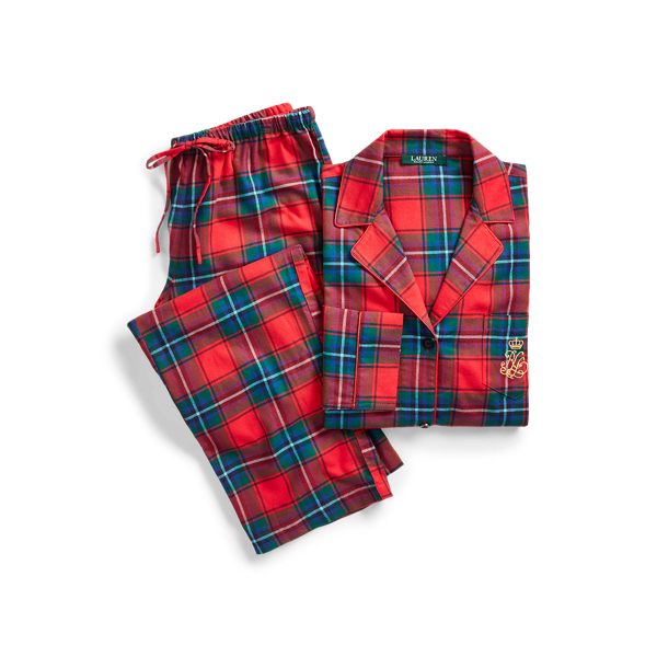Plaid Cotton Twill Pyjama Set