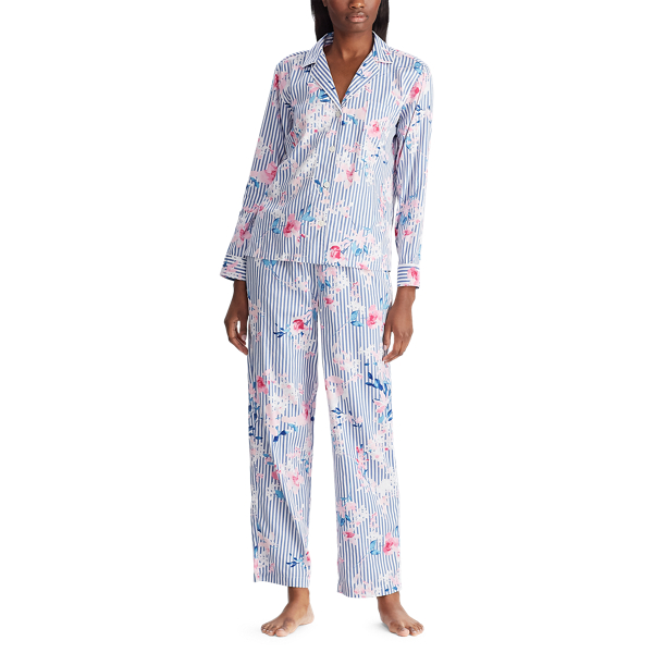 Multifloral Floral Sateen Pyjama Set Lauren 2