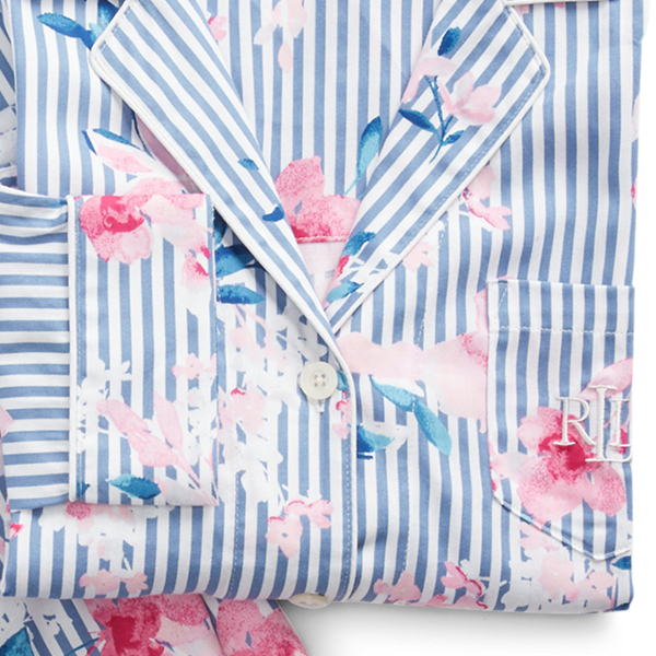 Multifloral Floral Sateen Pyjama Set Lauren 4