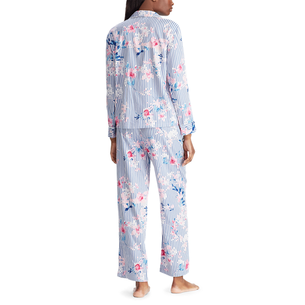 Multifloral Floral Sateen Pyjama Set Lauren 3