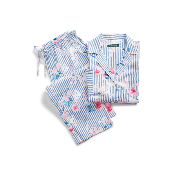 Pyjama en satinette fleuri Lauren en 1