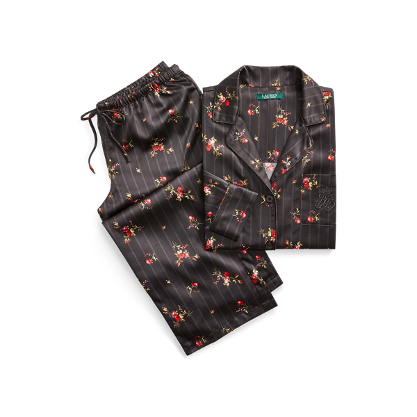 Floral Satin Pyjama Set Lauren 1