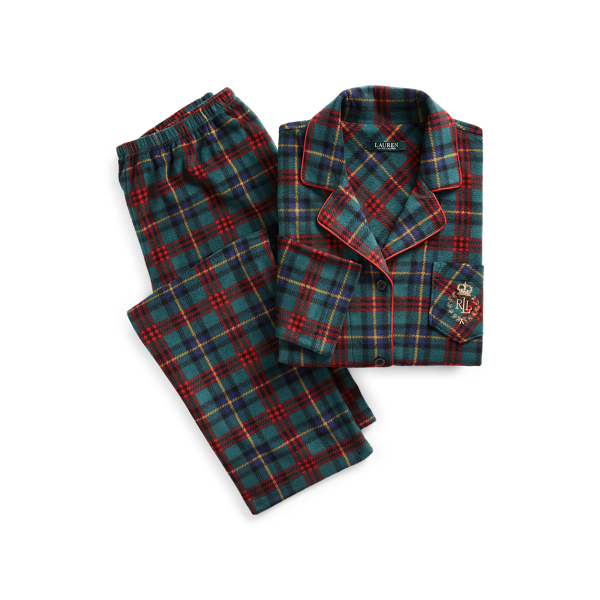 Plaid Fleece Pajama Set Lauren em 1