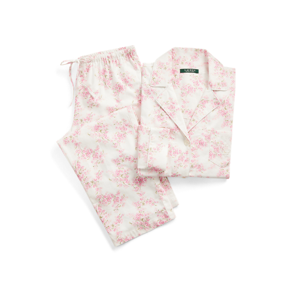 Floral Cotton Twill Pajama Set Lauren em 1
