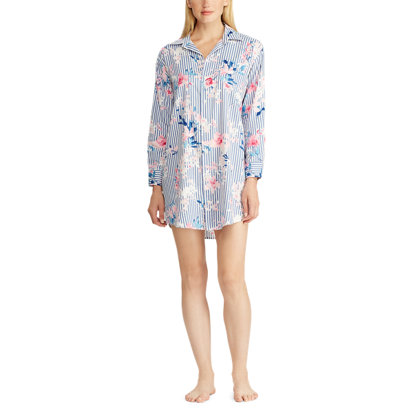Multifloral Floral Cotton Sleep Shirt Lauren 2