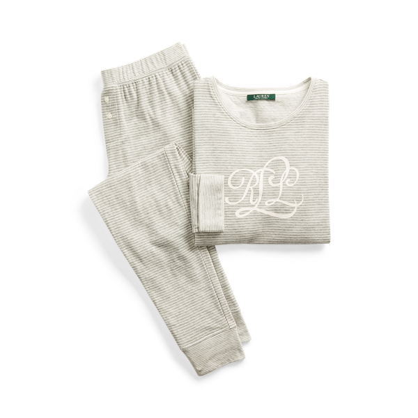 Cotton-Blend Pajama Set Lauren em 1