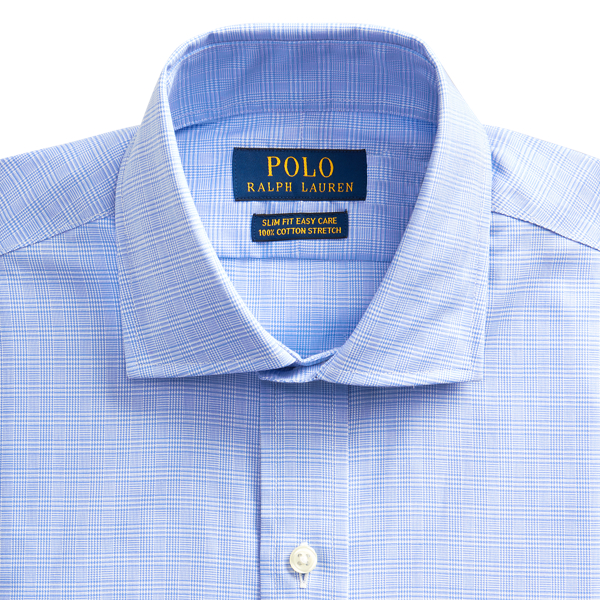 Agean Blue And White Slim Fit Easy Care Shirt Polo Ralph Lauren 3
