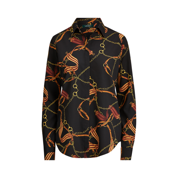 Cr&ecirc;pe-Hemd mit Druck Lauren in 1